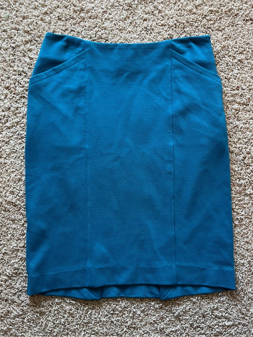 Cabi Sigourney Pencil Skirt Turquoise Teal Career Workwear